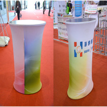Fast curtain show front desk reception promotion stand exhibition rack background customization conference reception desk sign-in pull-up exhibition booth