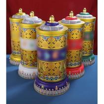 Electric prayer wheel Tibetan prayer wheel Tang Duo Kuoluo electric wheel household Tibetan plug-in golden bucket six-character