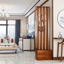 Clothes rack floor-standing small apartment bedroom storage coat rack integrated bedside cabinet new Chinese style locker clothing hanger