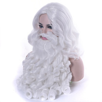 Soowee Christmas Gift Santa Claus Wig and Beard Synthetic Ha