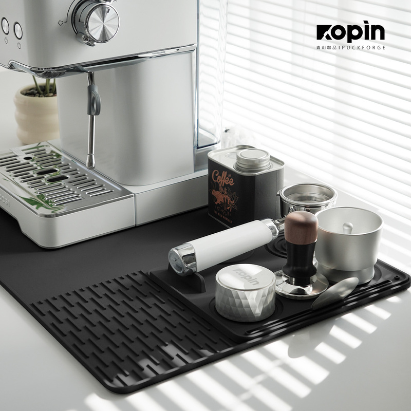 Coffee Table Mat, Silicone Coffee Machine Mat, Coffee Bar Mat, Coffee Utensil Storage, Coffee Corner Arrangement, Draining Mat