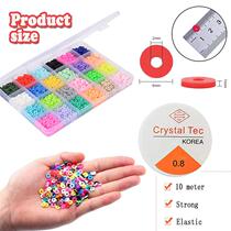 10000Pcs Box 6mm Clay Bracelet Beads for Jewelry Making Kit