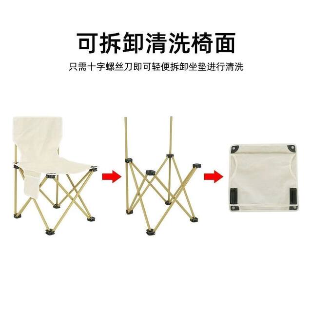 Durable Oxford Cloth Double-Layer Thickened Folding Chair Replacement Fabric Accessories Chair Cushion Small Stool Fabric Cover