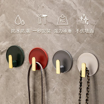 Free Punch Hook Powerful Viscose Toilet Bathroom Door Rear Bearing Wall-mounted Clothes Clothe Hood Hook Wall No Mark Nail On The Wall