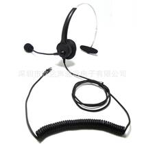 Crystal headphone call center noise reduction headphone customer service seat stationary phone with wired headset headset