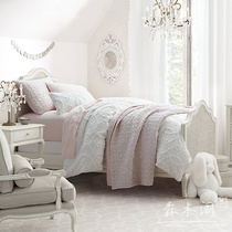 American country solid wood 1 2 meter princess bed French rattan art white retro single simple childrens bed 1 5 meters