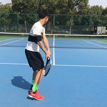 Tennis small racquet training device reducing the racquet amplitude swing training device turning and hitting the ball coach