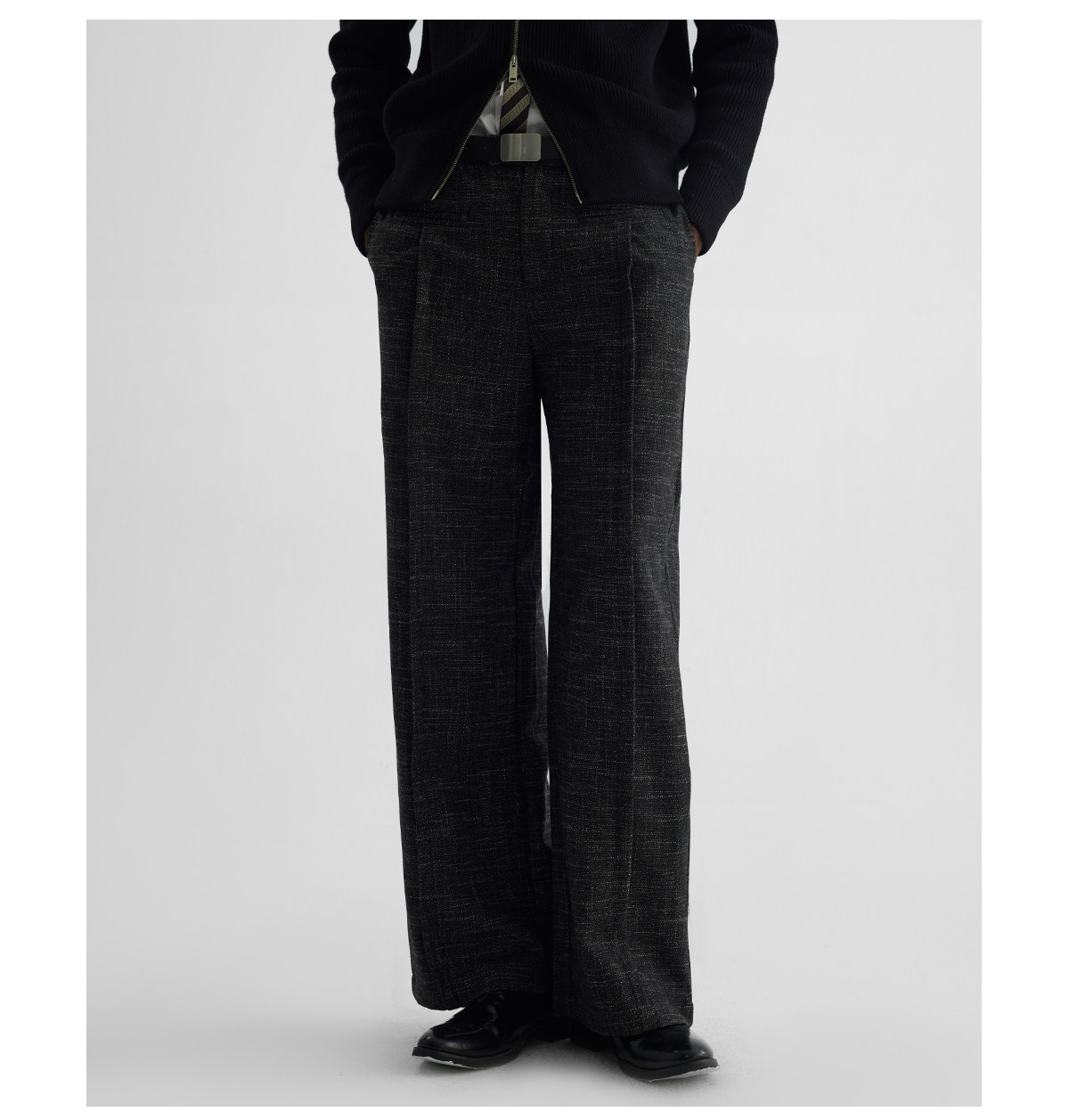 Slight Vogue Wool-Blend Double-Pleat Straight-Leg Trousers