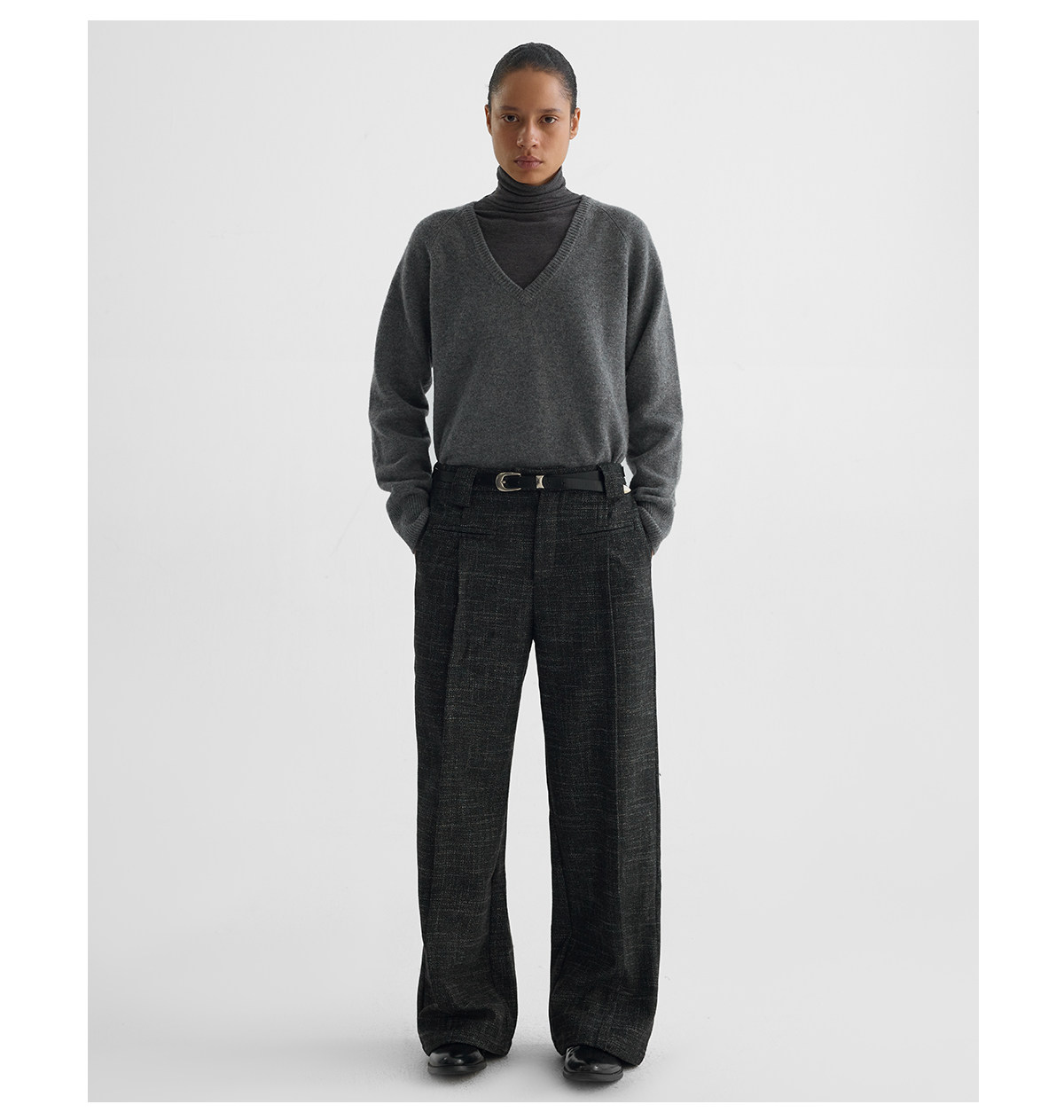 Slight Vogue Wool-Blend Double-Pleat Straight-Leg Trousers