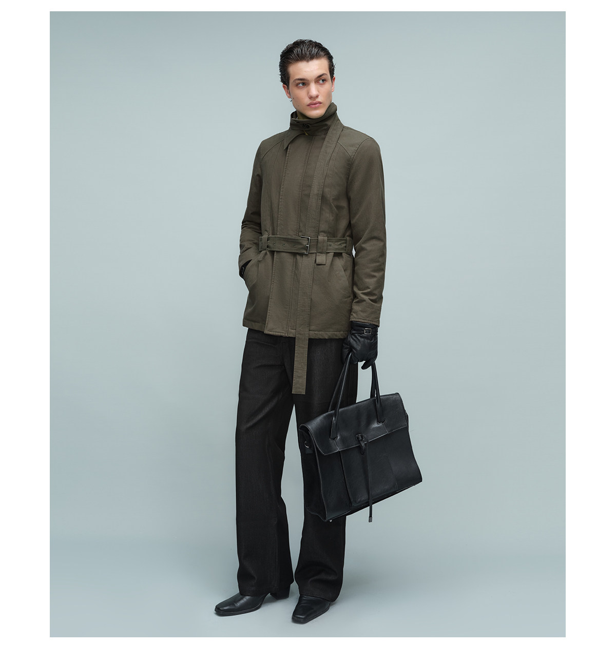 Slight Vogue Utility Belted Midi Jacket