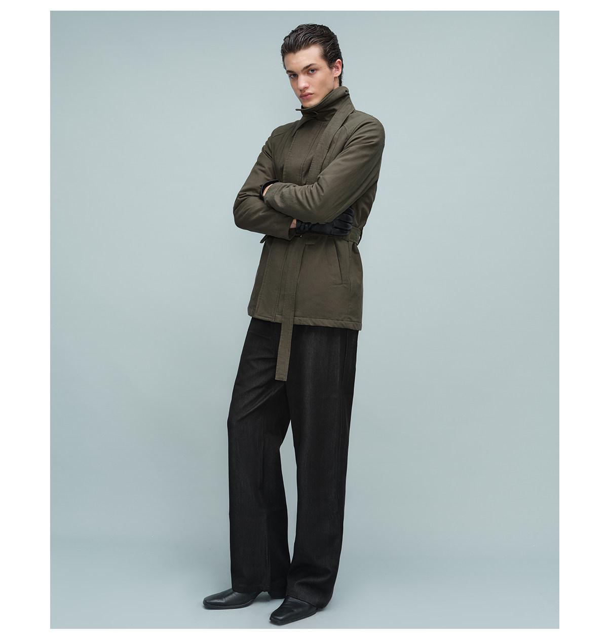 Slight Vogue Utility Belted Midi Jacket
