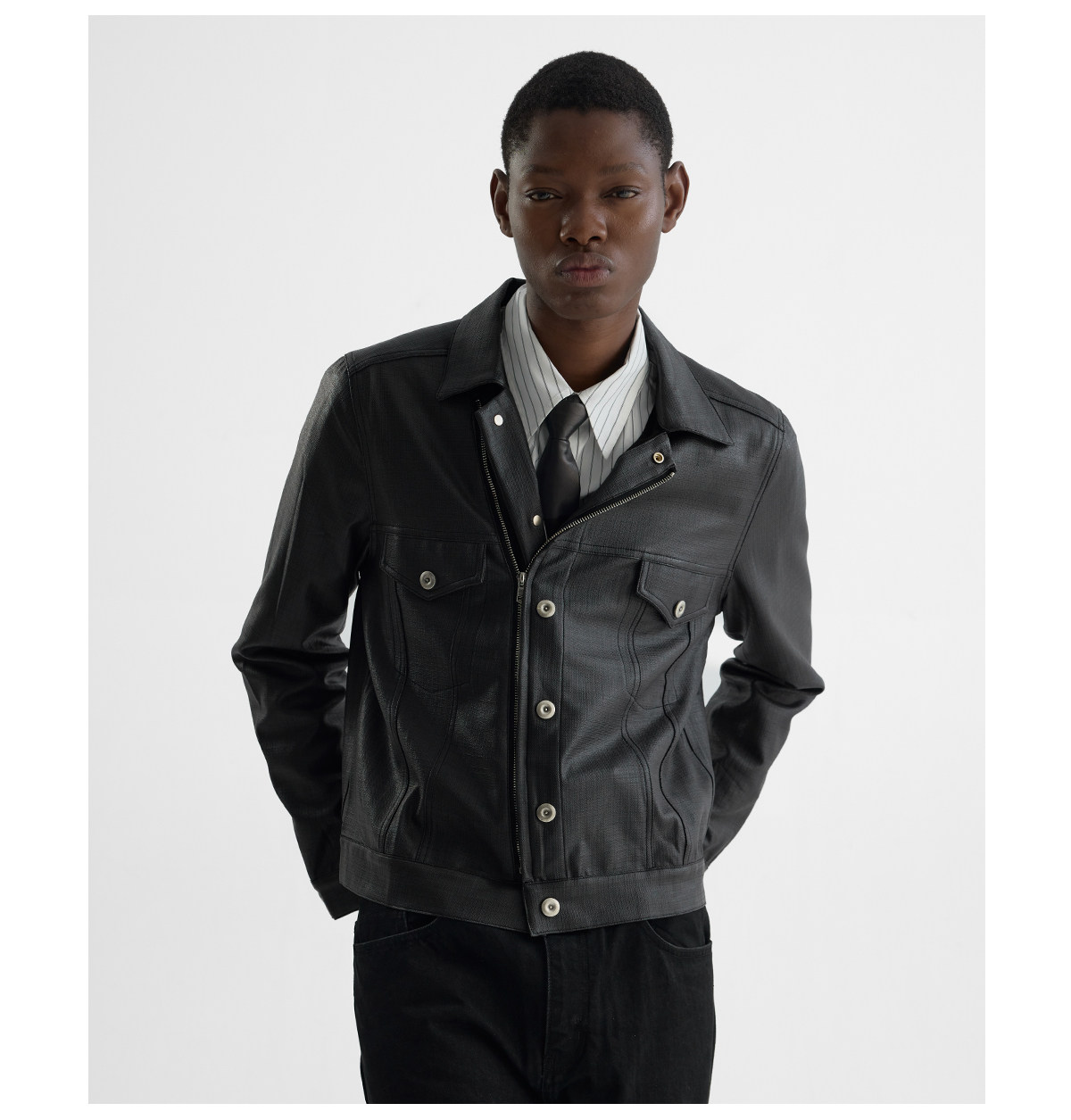 Slight Vogue Cropped Moto Jacket