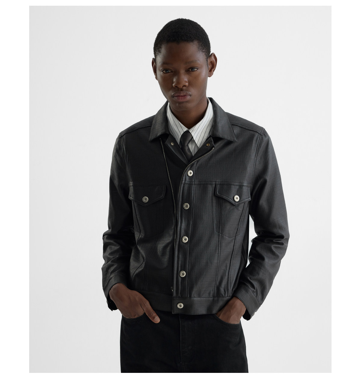 Slight Vogue Cropped Moto Jacket