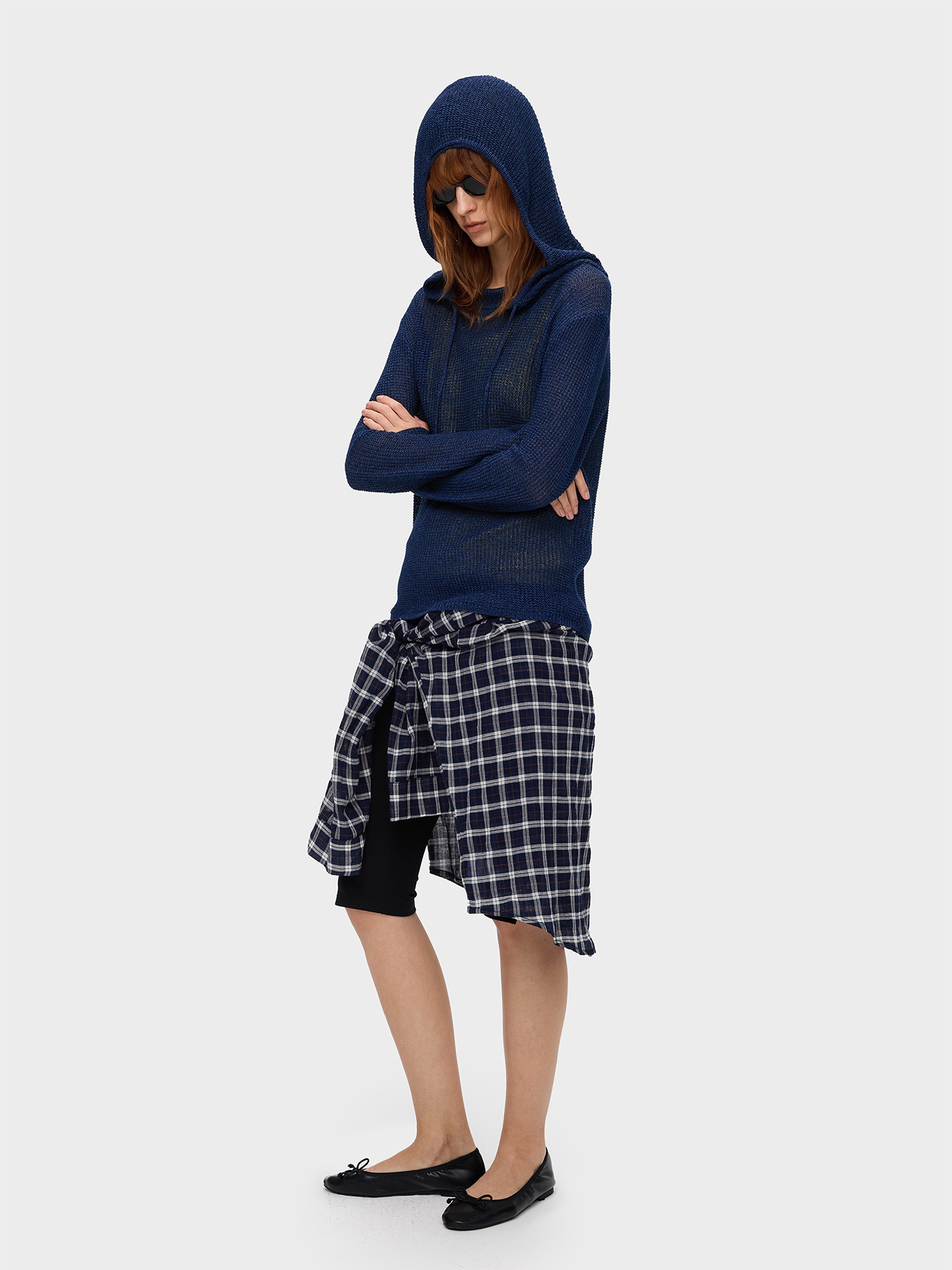 Slight Vogue Haze Blue Loose Knit Cover-Up