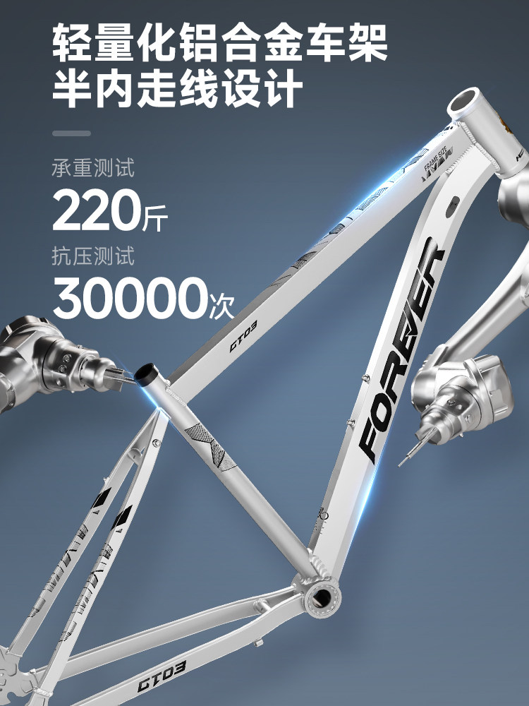 Permanent Aluminum Alloy Mountain Bikes for Men and Women, Youth Students, Road Racing Bikes, Variable Speed Shock-Absorbing Adult Bicycles