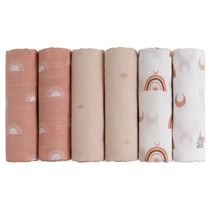 Gllquen Baby Cotton Muslin Swaddle Receiving Blankets Burp C