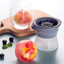 Whiskey ice ball silicone round fruit tea cold drink material frozen ice cube ice ball mold ice box bartending