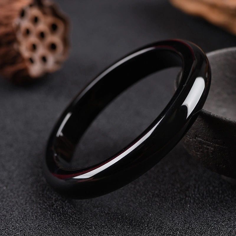 Brazil's New Pure Natural Obsidian Bracelet for Men and Women ins Niche Design Accessible Luxury High-End Versatile Jewelry