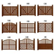 Porte en bois anti-corrosif à lextérieur Double porte ouverte Jardin Arches bois en bois Fence Fence clôtures de jardin Porte Villa Gate