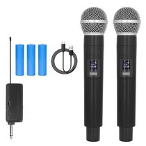 Wireless microphone 2 channel UHF fixed frequency dynamic mi