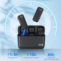 K30 Wireless Lavalier Microphone Charging Case Mic Portable