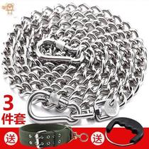304 stainless steel dog chain large dog medium dog small dog iron chain collar dog leash anti-biting bulldog dog leash