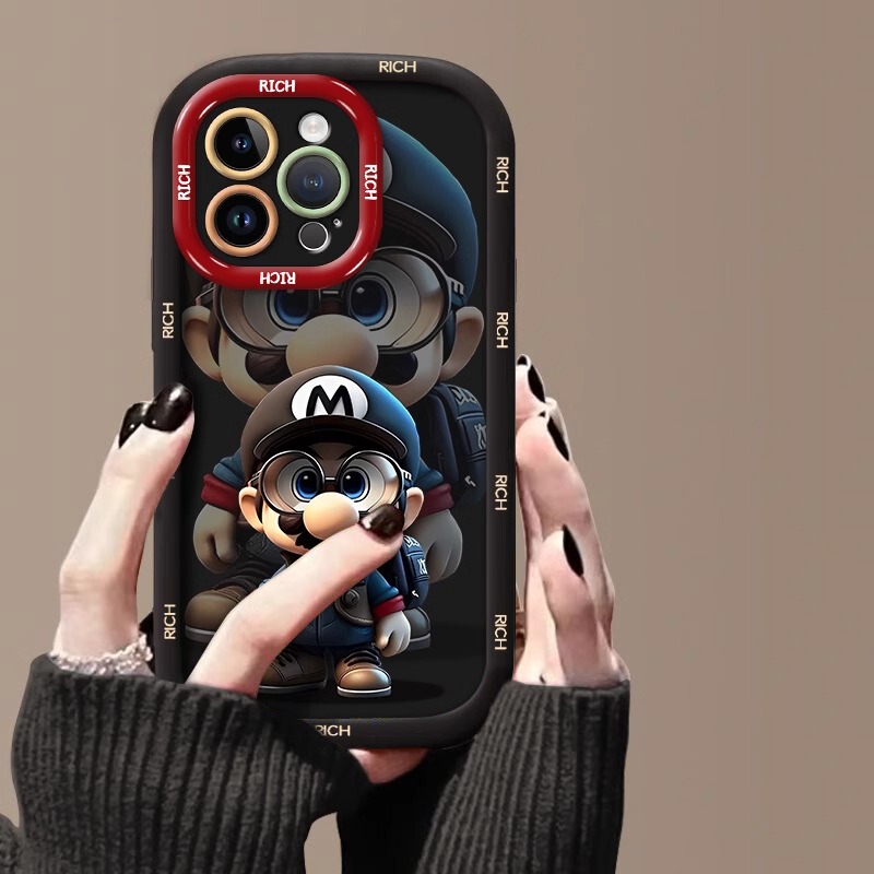 [Imported Soft Silicone] Mario Is Suitable for Apple 18Promax Phone Case, New Model Shell for Iphone17Pro, Premium 17Air Anti-Drop 16Promax Protective Case 14Plus for Women 15