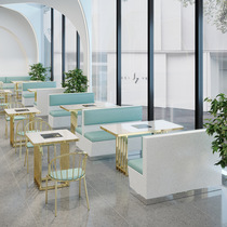 Catering hotel western restaurant noodle shop wall booth sofa milk tea shop burger shop snack bar table and chair combination