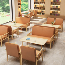 Solid wood dining chair combination milk tea dessert shop table and chair combination leisure negotiation coffee shop tea house restaurant reception commercial use