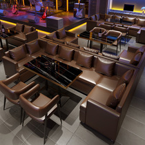 Industrial style clear bar bar sofa cafe pub ktv deck snack milk tea shop restaurant table and chair combination