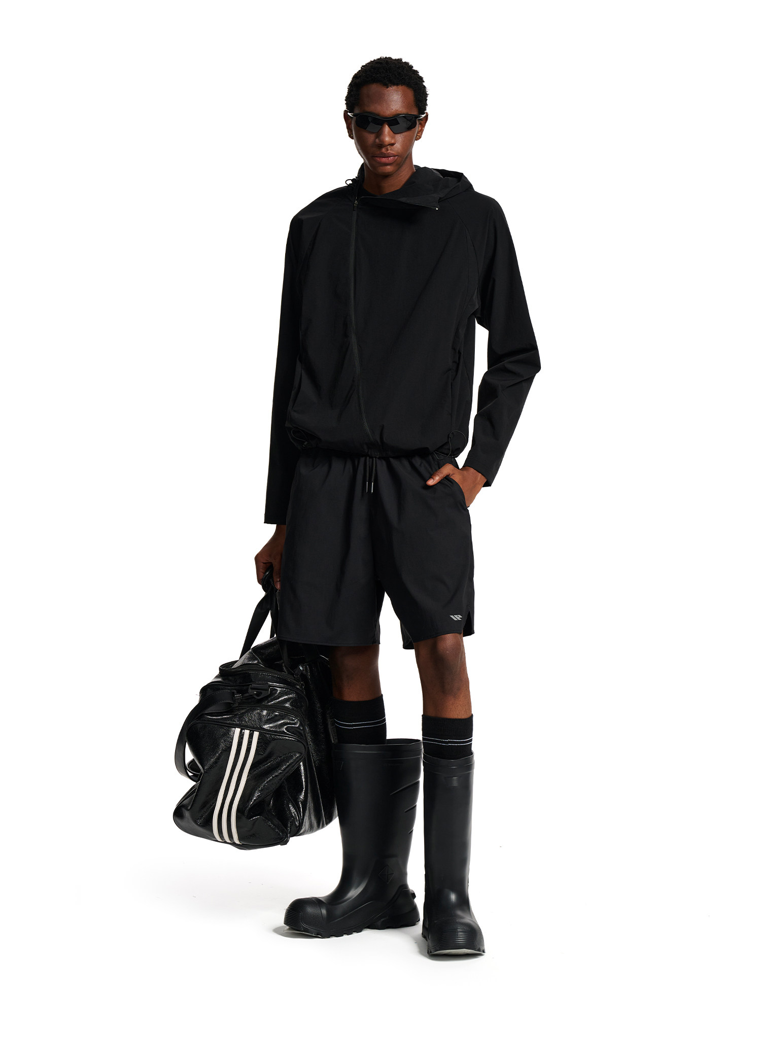 Loopsoon Hooded Diagonal Zip Jacket