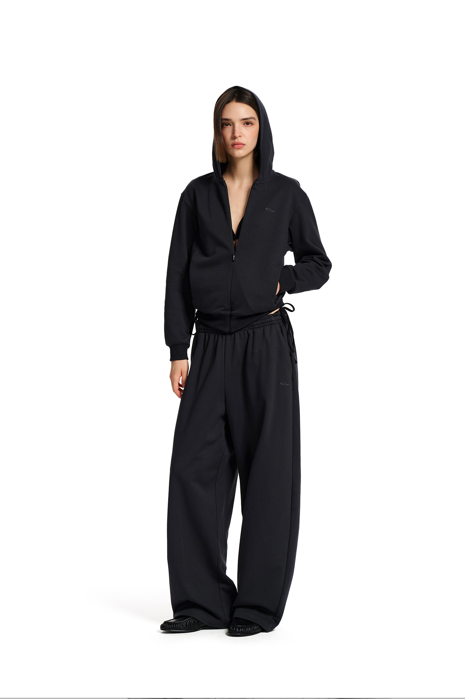 Loopsoon Wide-Leg Straight Sweatpants