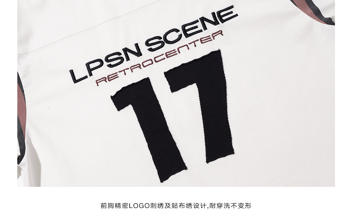 Loopsoon Number Print Drop-Shoulder Loose Tee