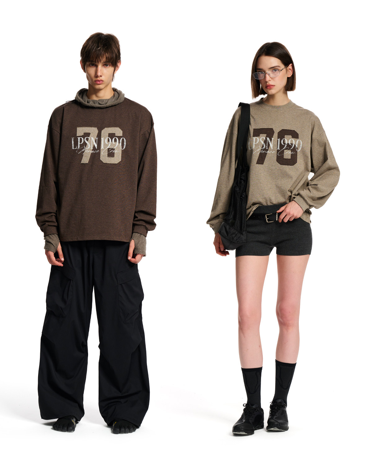 Loopsoon Layered Patch Long-Sleeve Tee