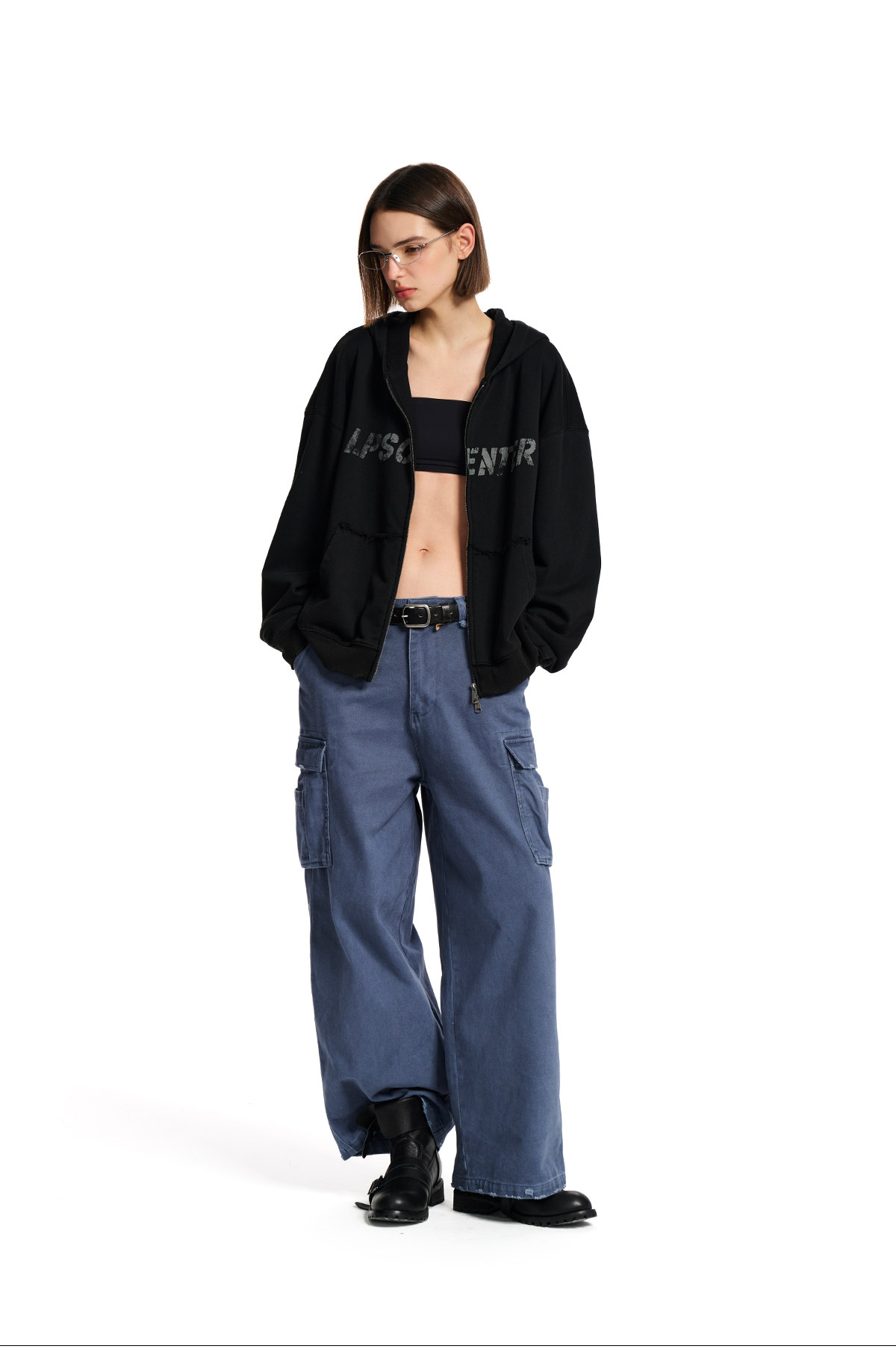 Loopsoon Double-Layer Zip-Up Hoodie