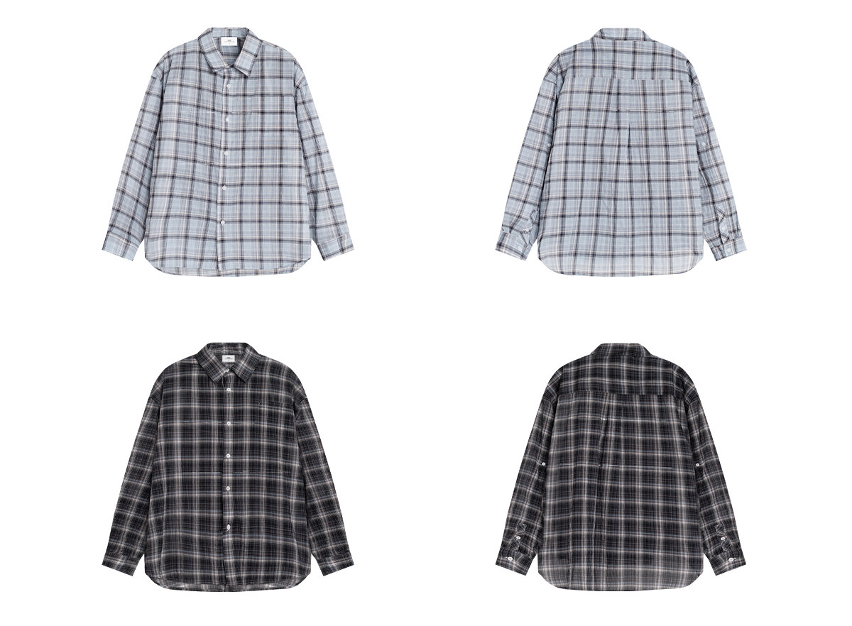 Loopsoon Plaid Drop-Shoulder Shirt