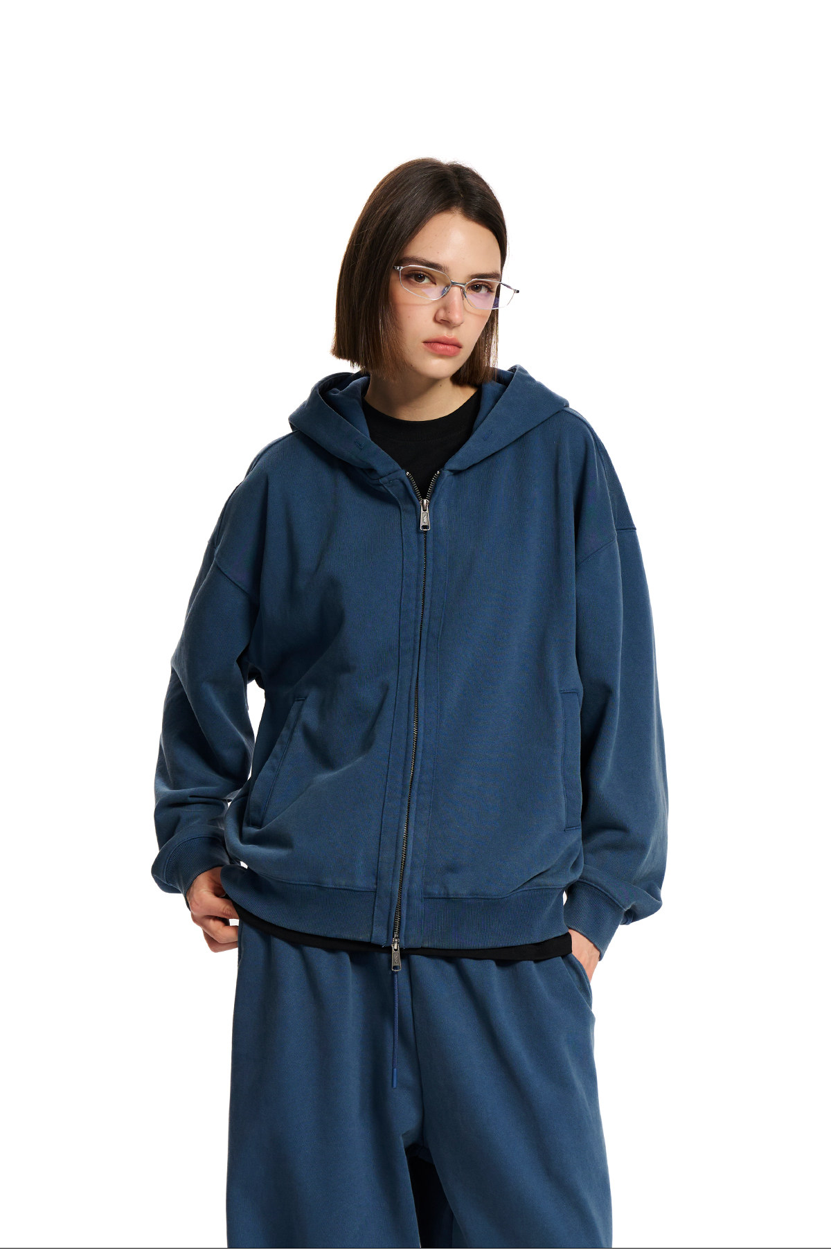 Loopsoon Washed Zip-Up Hoodie
