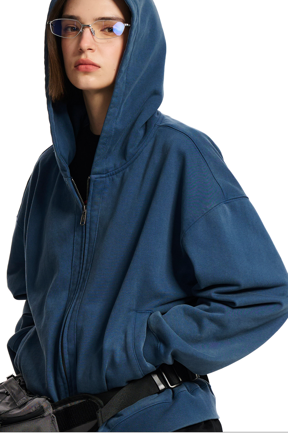 Loopsoon Washed Zip-Up Hoodie