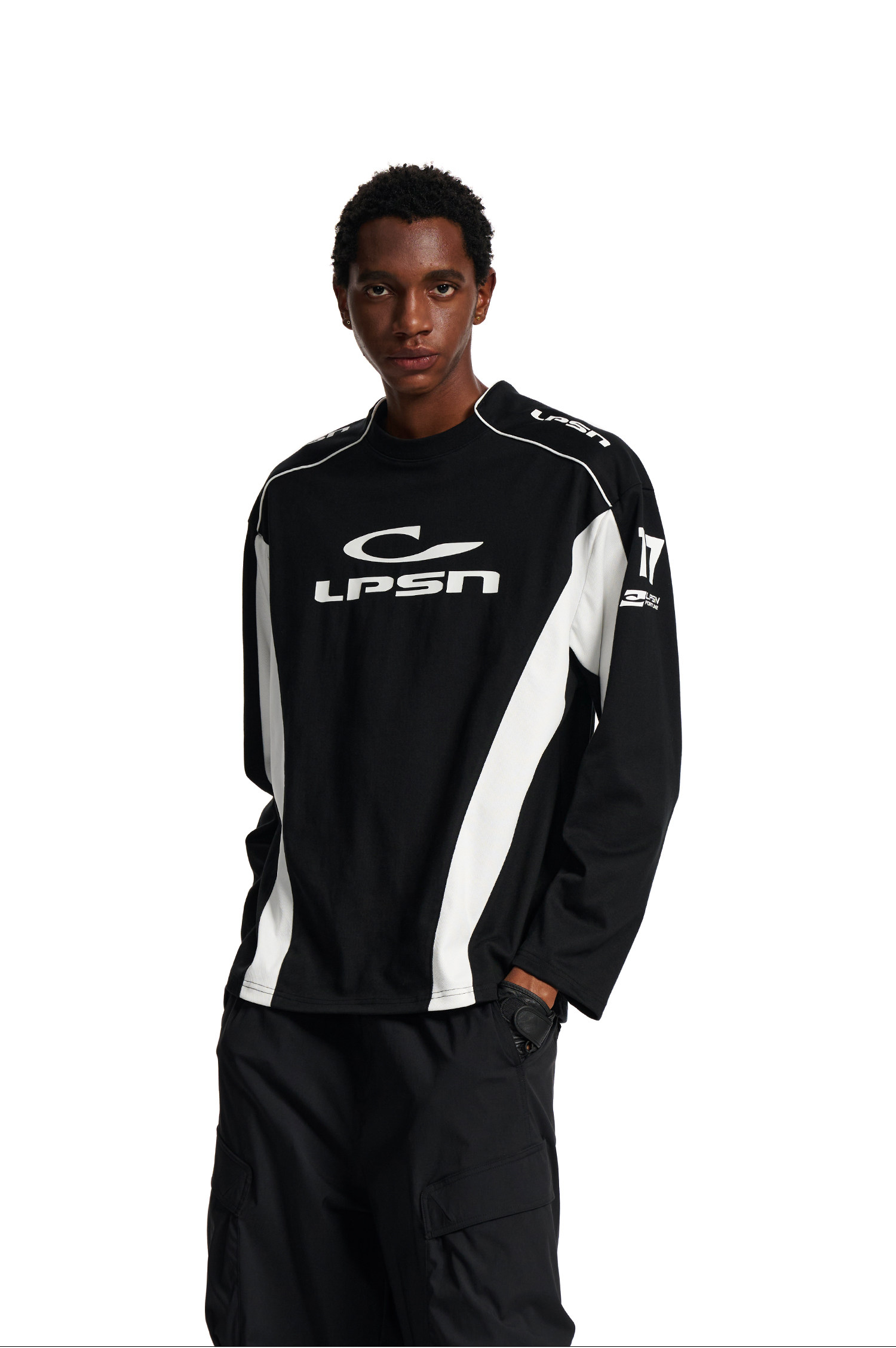 Loopsoon Contrast-Stitch Long-Sleeve Tee