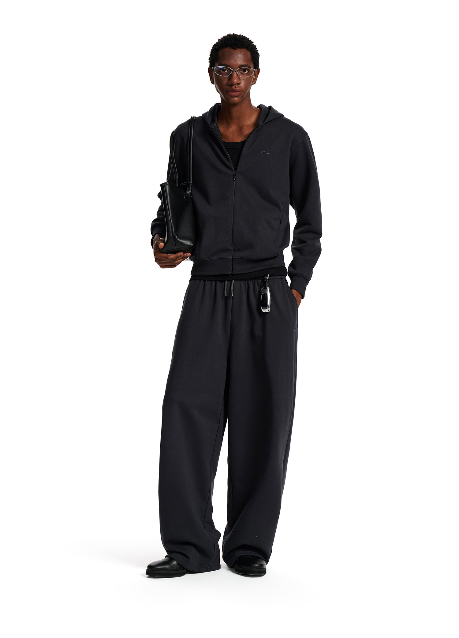 Loopsoon Embroidered Zip-Up Hoodie