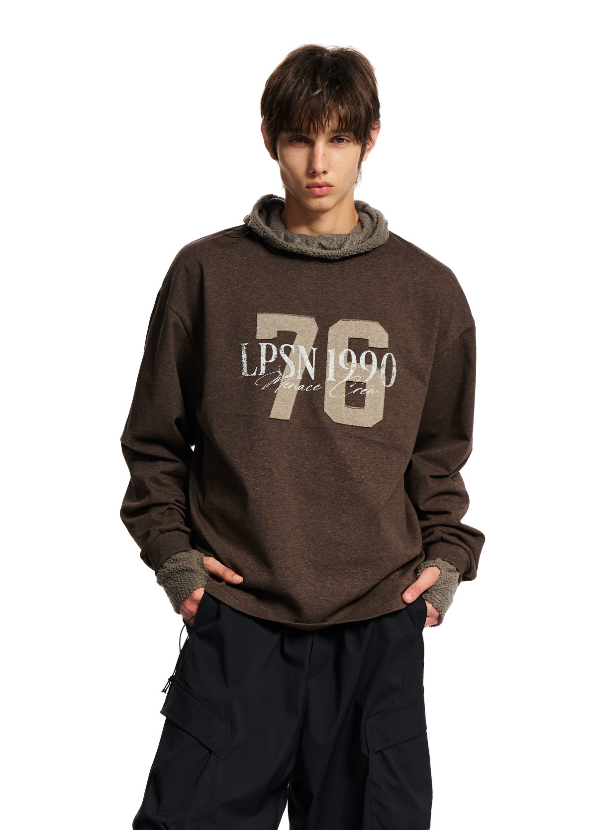 Loopsoon Layered Patch Long-Sleeve Tee
