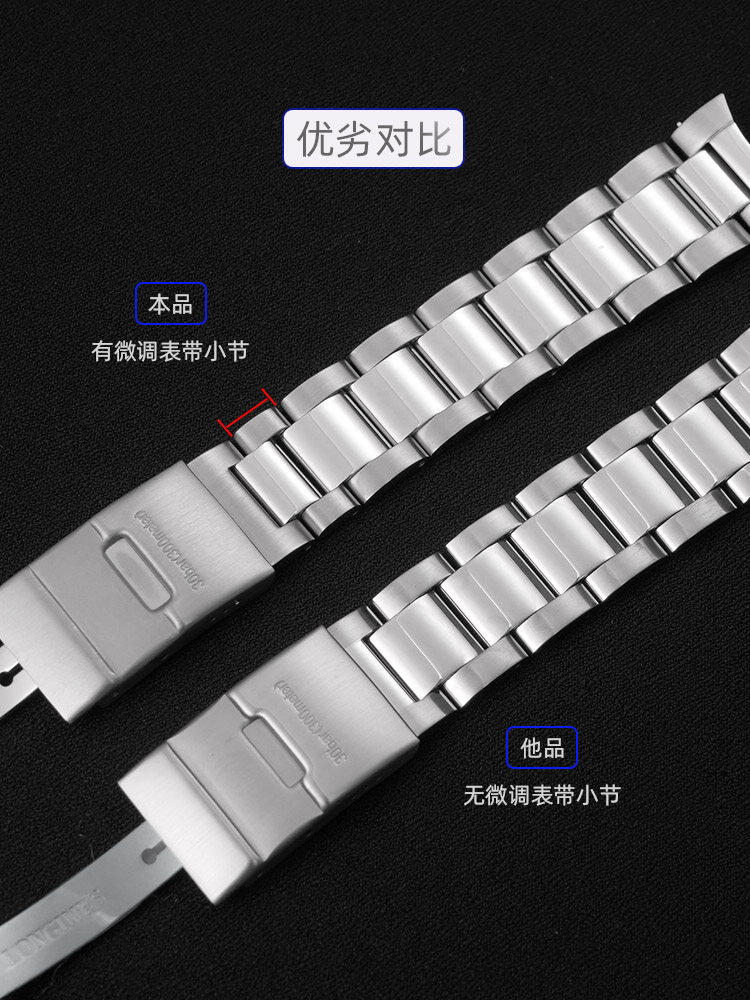 Replacement Longines Conquest Watch Strap Steel Band Original New Diving Steel Strap L3.781.4 Men's L3.782.4