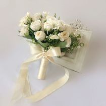 Korean-style certificate photo-taking hand-held bouquet for bride wedding wedding simulation flower props photo-shooting hand-mixed bouquet