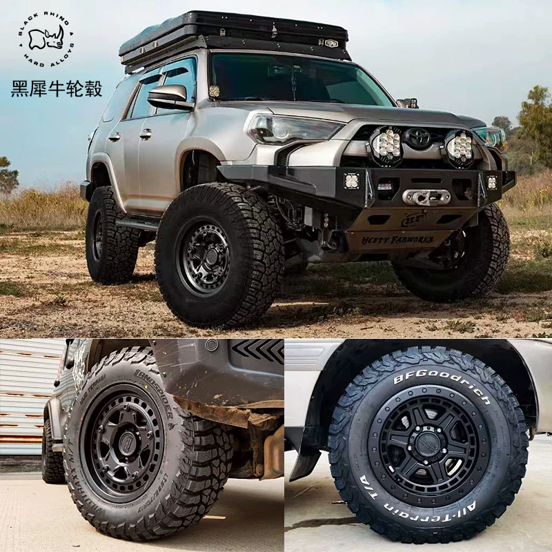 Черный носорог внедорожные колеса 17 дюймов отрицательное значение Wrangler Prado бак 300PAJEROFJ Land Cruiser Raptor H9