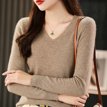 Autumn new pullover sweater female V-neck knitwear woolen