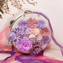 Hanfu photo shoot on location ethnic bell and drum performance props streamers tambourine dance shooting silk flower tambourine accessories
