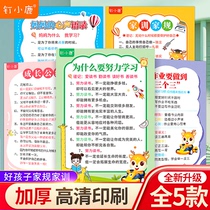 (Full set of 5 photos) Nail the Little Deer Family Instructions and Family Rules Hanging Pictures Nail the Little Deer Family Instructions Hanging Pictures Children’s Inspirational Family Instructions and Education