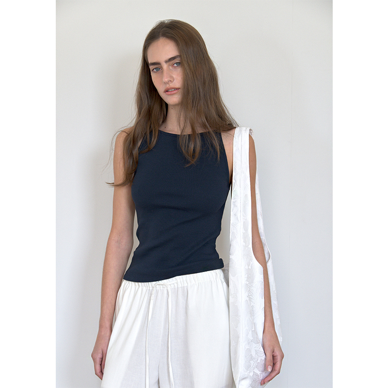 2026 New Style Simple Design Sleeveless Halter Top for Women Summer Knitted Camisole T-Shirt Versatile and Slimming