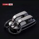 Belt keychain men's waist hanging trouser belt belt type stainless steel car lock double ring high-end creative personalized gift