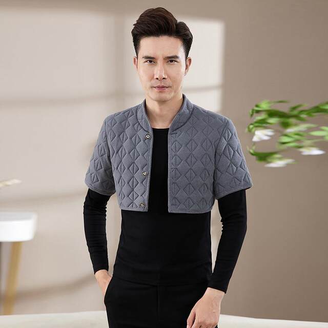 Shoulder-Protecting Vest for Sleeping, Suitable for Men Weighing 180-200 Pounds, Winter Fleece-Lined Thickened Loose-Fitting Warm Vest